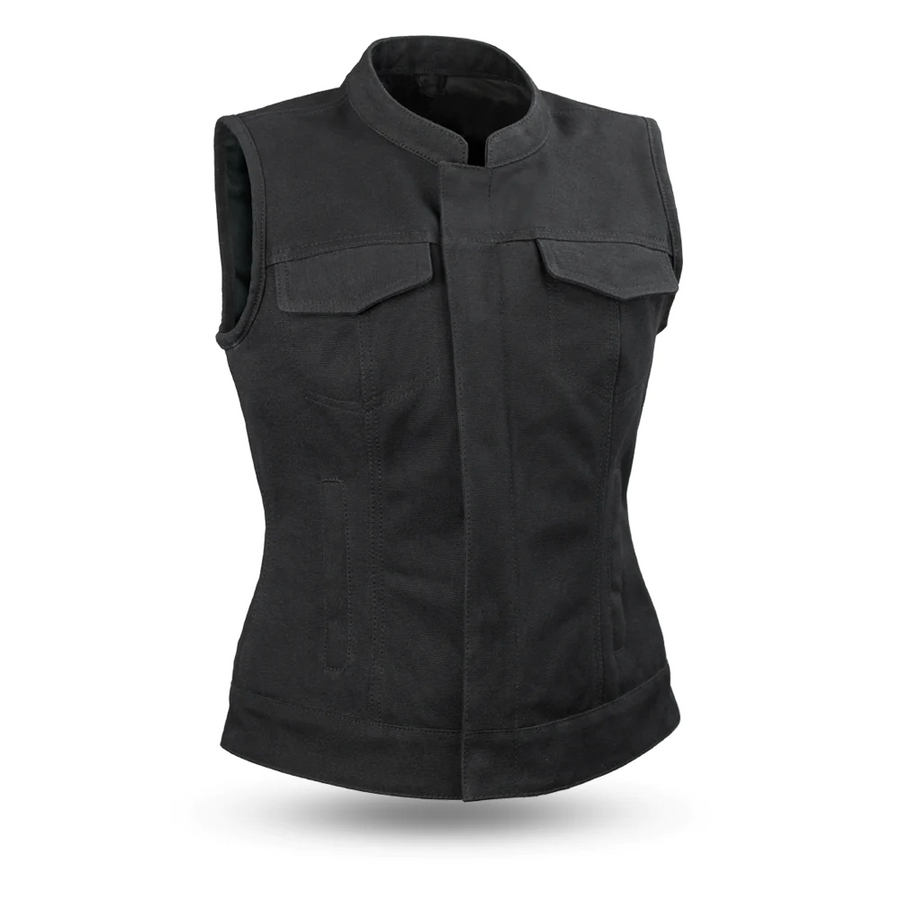 Ruby Women's Motorcycle Canvas Vest