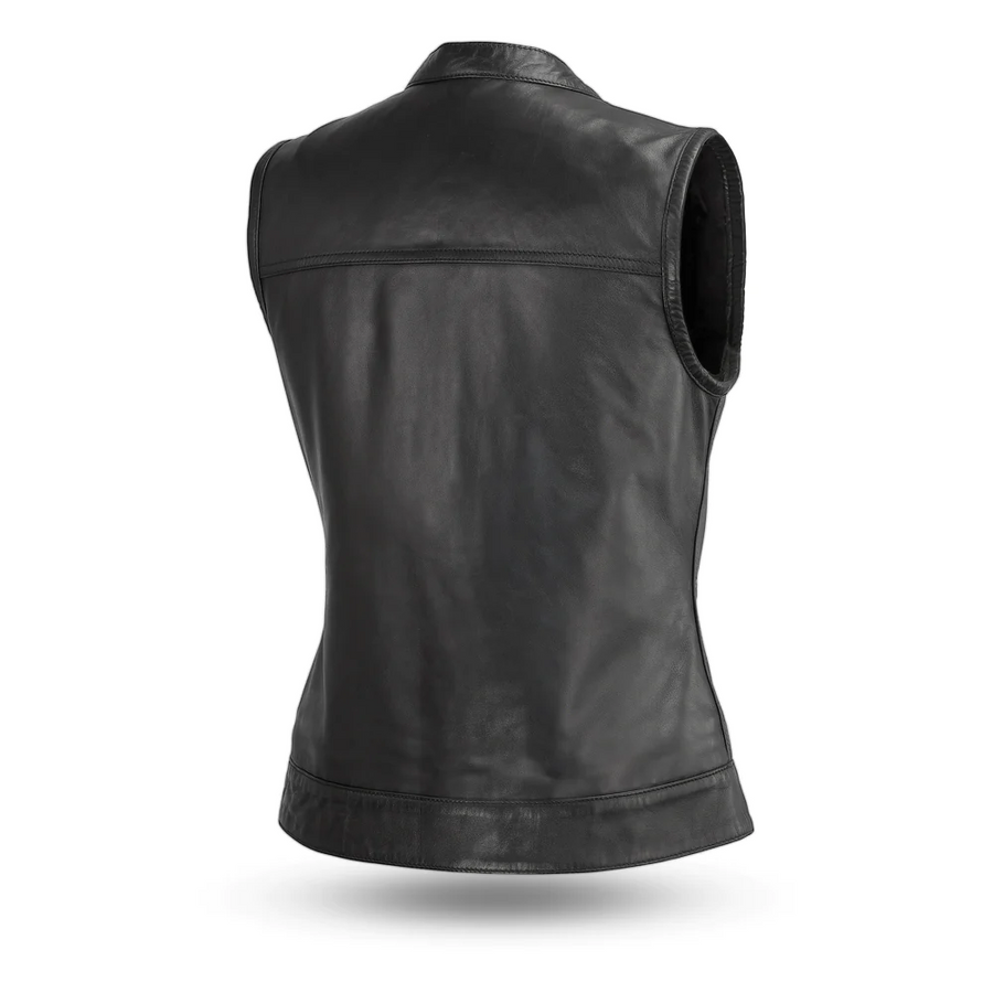 Ruby Women's Motorcycle Leather Vest