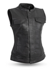 Ruby Women's Motorcycle Leather Vest