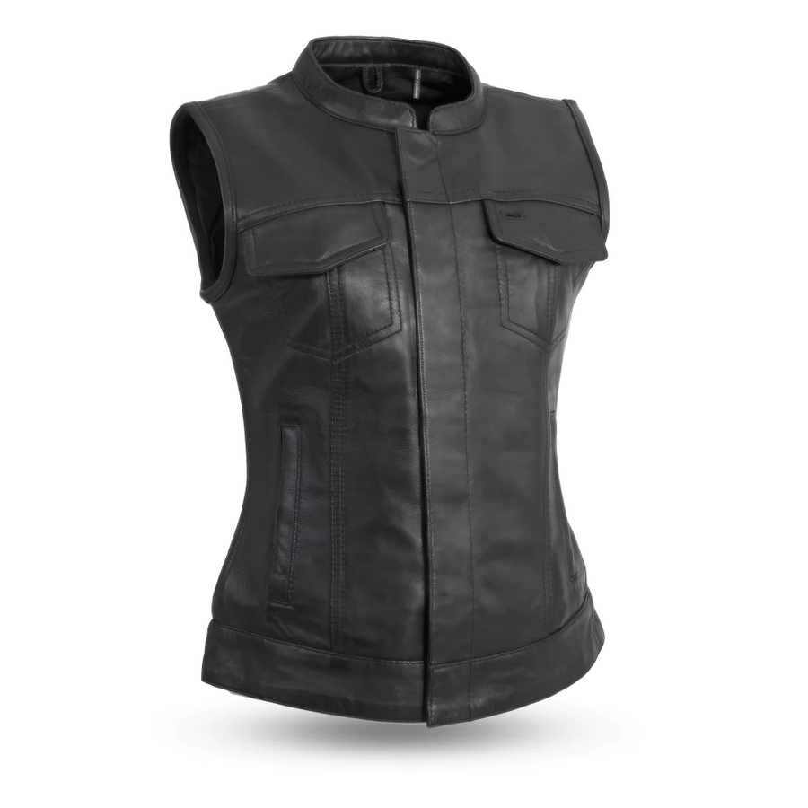 Ruby Women's Motorcycle Leather Vest