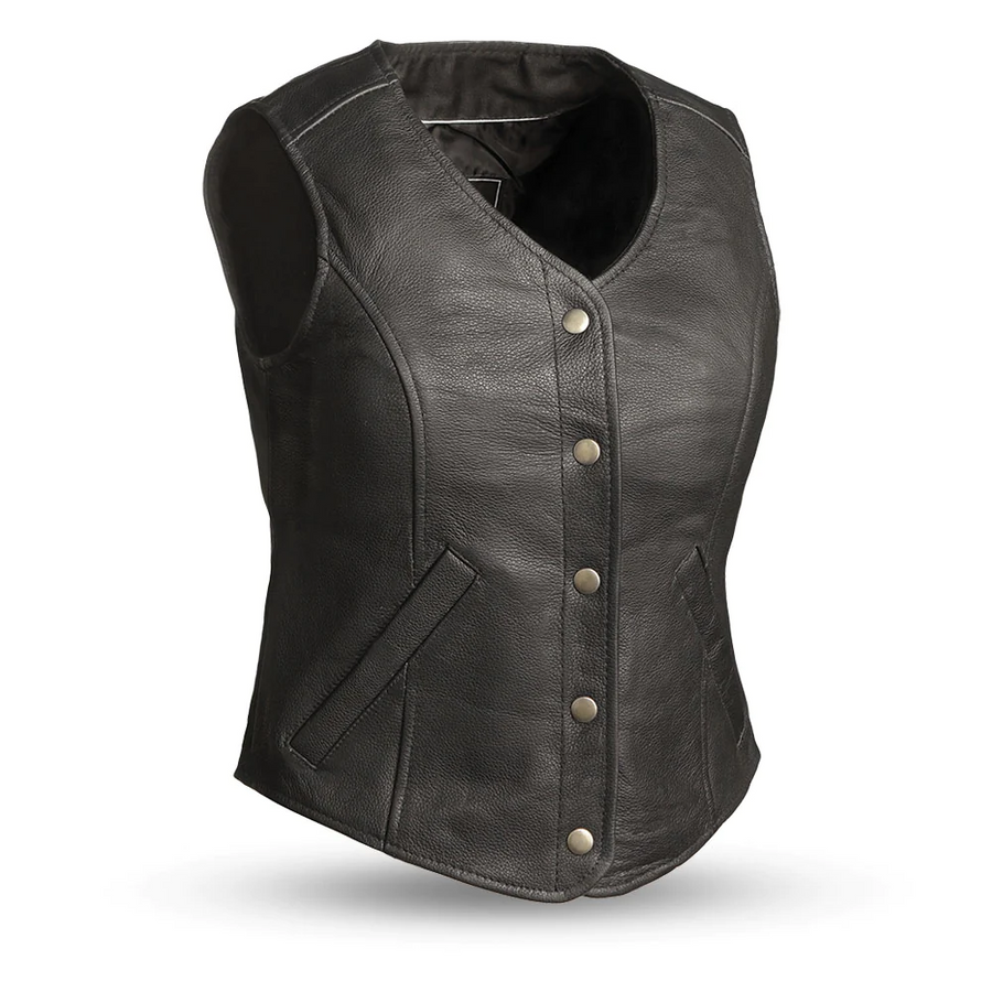 Lulu Women's Motorcycle Leather Vest