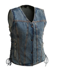 Kyra Women's Motorcycle Denim Vest