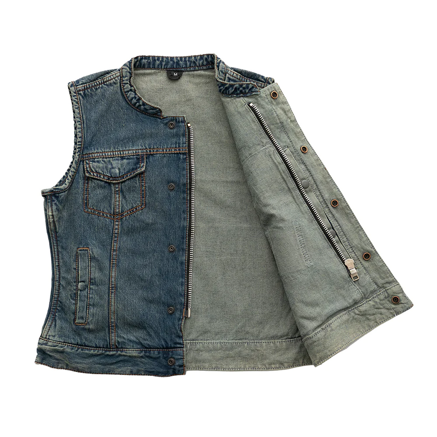 Lilly Women's Motorcycle Denim Vest