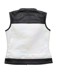 Vikki Women's Club Style Motorcycle Leather Vest - Limited Edition