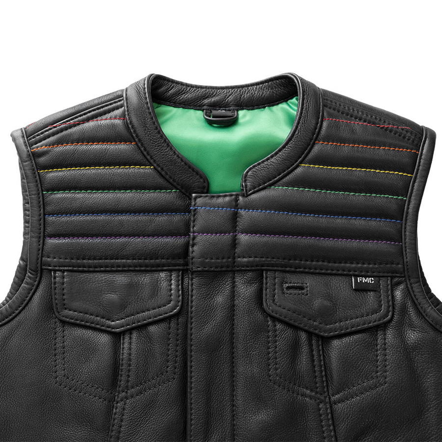 Phoebe Women's Club Style Motorcycle Leather Vest - Limited Edition