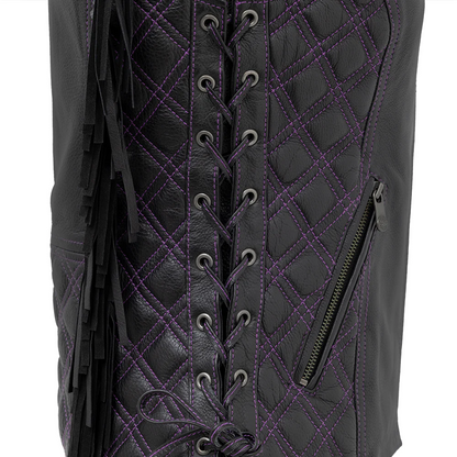 Rosa Women's Motorcycle Leather Vest
