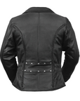 Veda Women's Leather Motorcycle Jacket