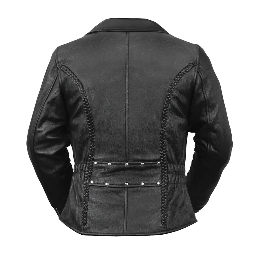 Veda Women's Leather Motorcycle Jacket