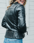 Moon Lit Women's Leather Motorcycle Jacket