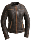 Rivka Women's Leather Motorcycle Jacket