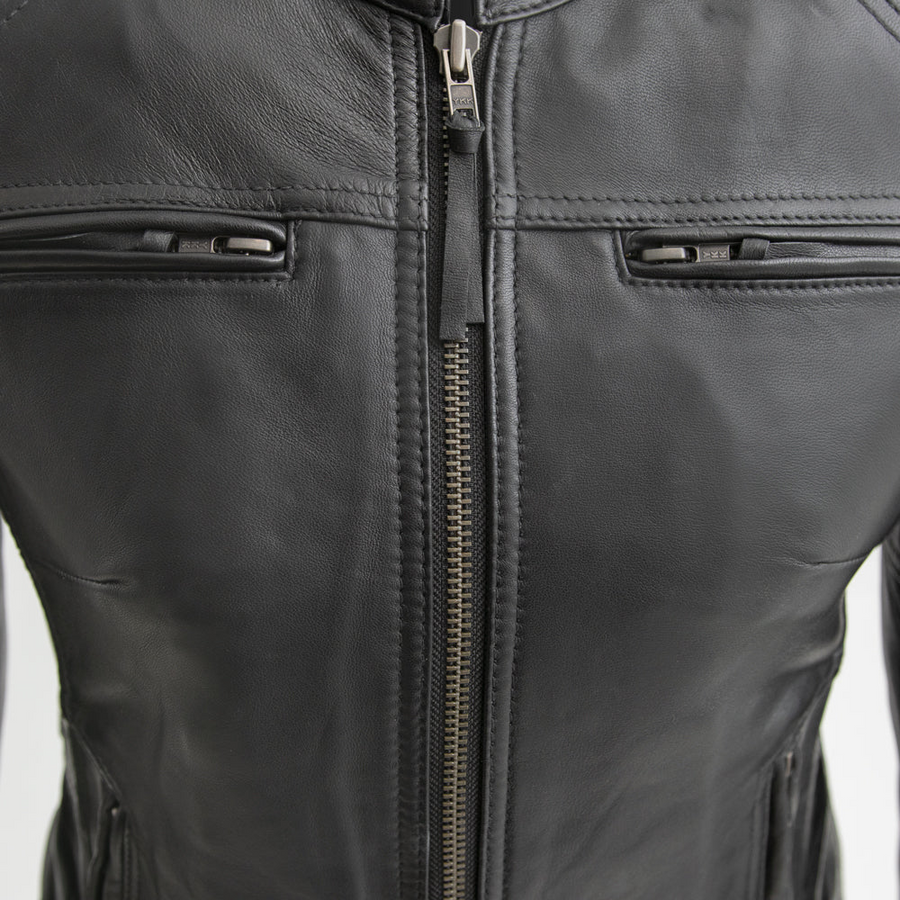 Night Drop Motorcycle Leather Jacket