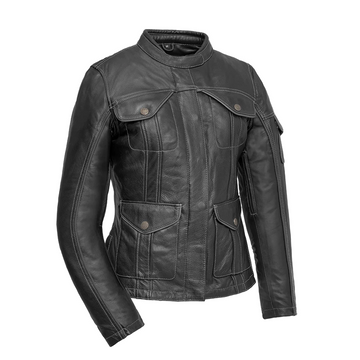 Domino Women's Motorcycle Leather Jacket