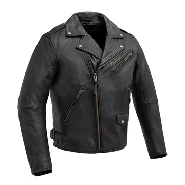 Distortion Men's Motorcycle Leather Jacket