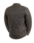 Lynx Men's Motorcycle Leather Jacket - Antique Brown