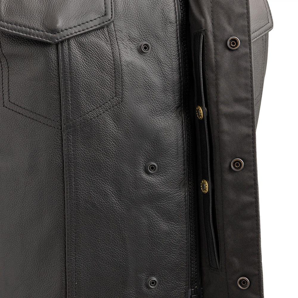 Stitch Men's Motorcycle Leather Vest