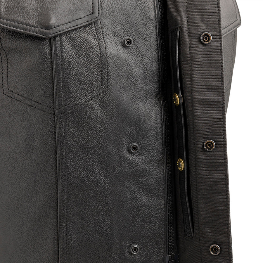 Stitch Men's Motorcycle Leather Vest