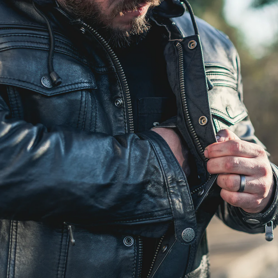 Reaper Men's Motorcycle Leather Jacket