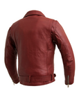 Ez Ryder Men's Motorcycle Leather Jacket - Oxblood