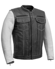 Griffin Men's Cafe Style Leather Jacket