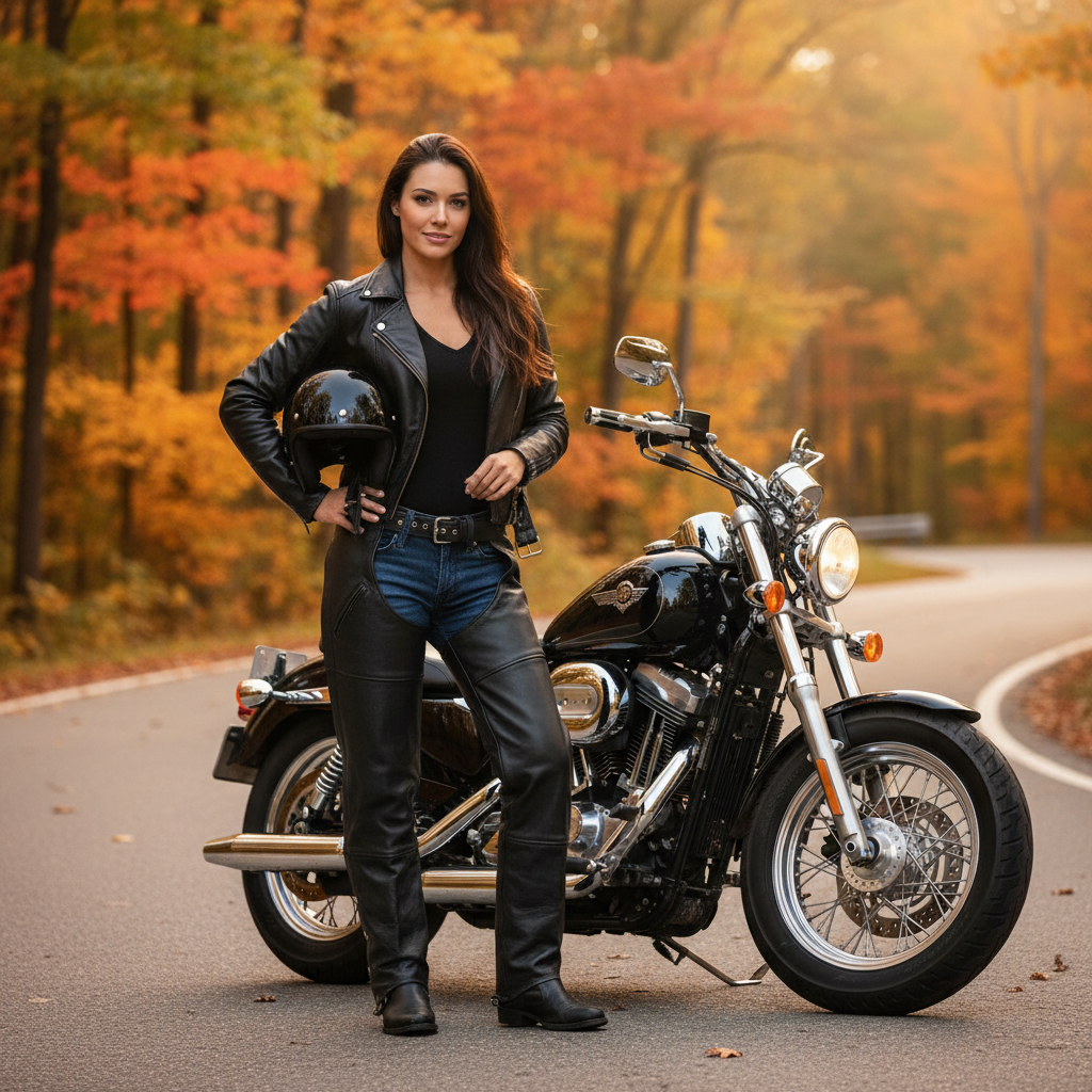 Boone - Unisex Motorcycle Leather Chaps