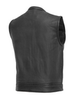 Nomad (Black) Men's Motorcycle Leather Vest