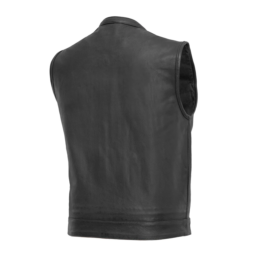 Nomad (Black) Men's Motorcycle Leather Vest