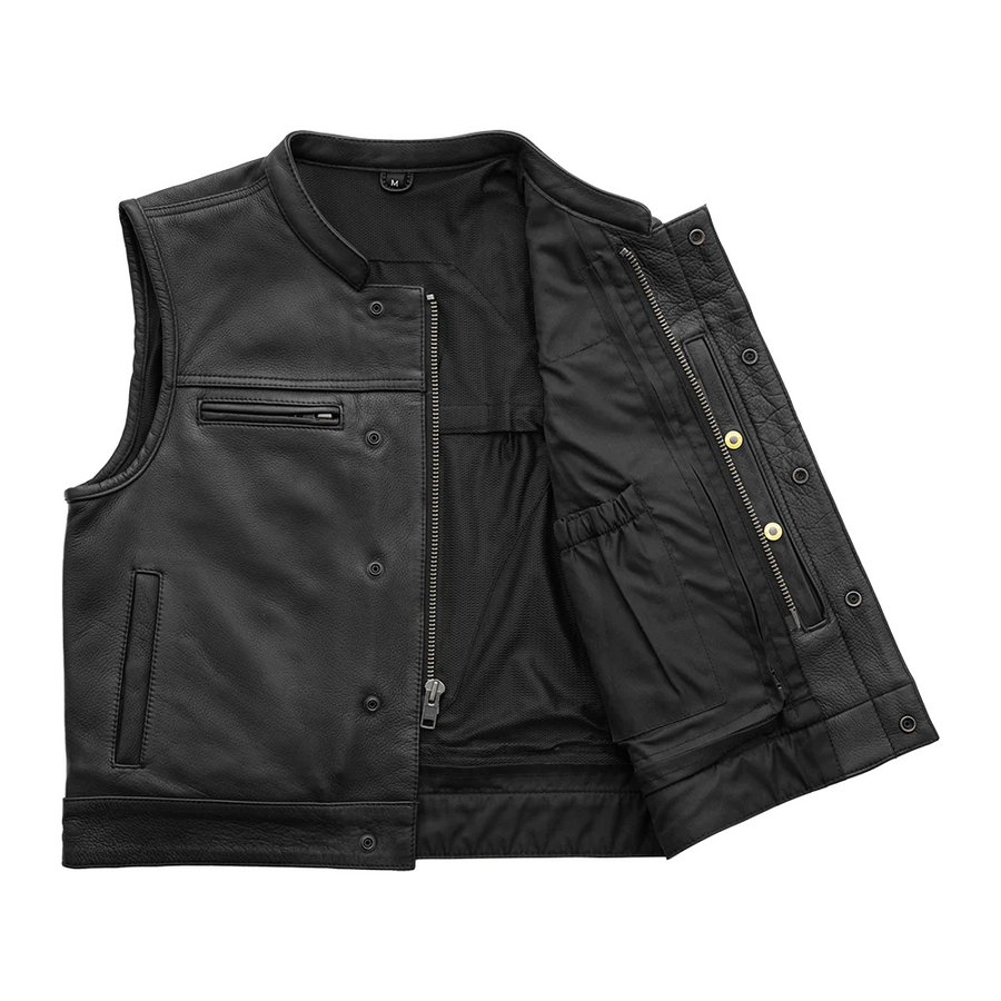 Big Hoss Men's Motorcycle Leather Vest