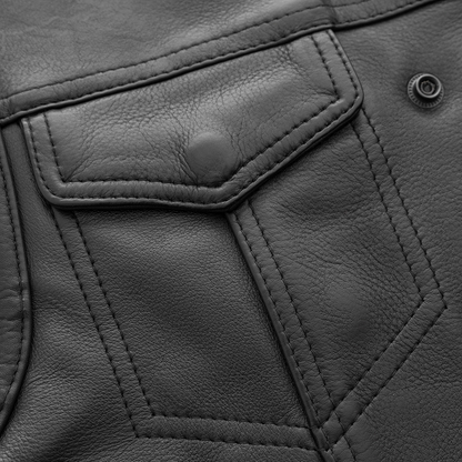 Gage Men's Motorcycle Leather Vest