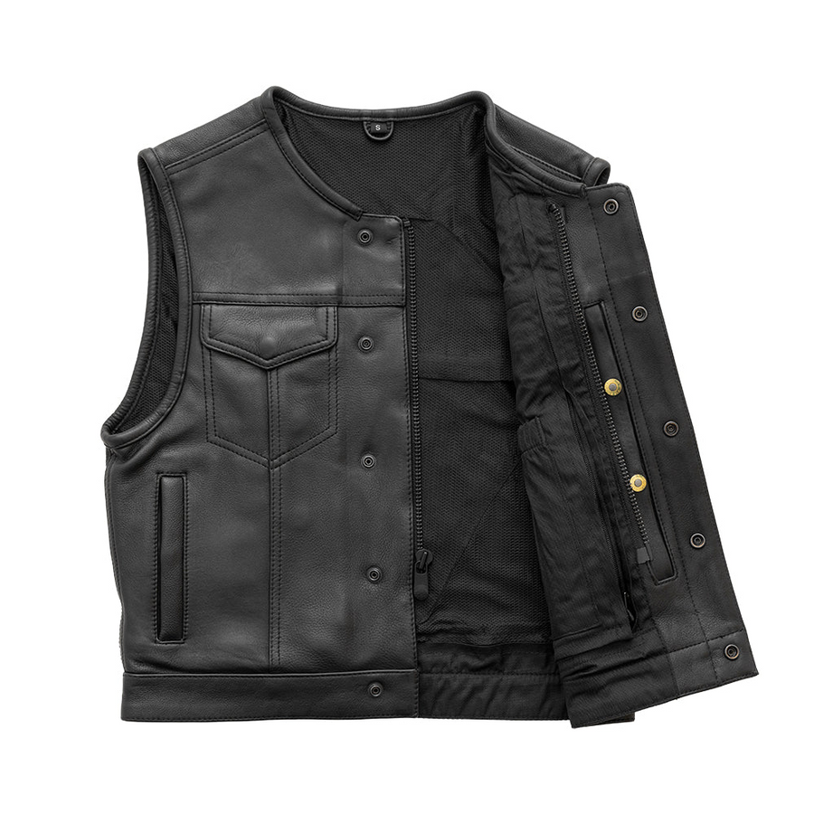 Gage Men's Motorcycle Leather Vest