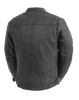 Danger Men's Motorcycle Leather Jacket - Black