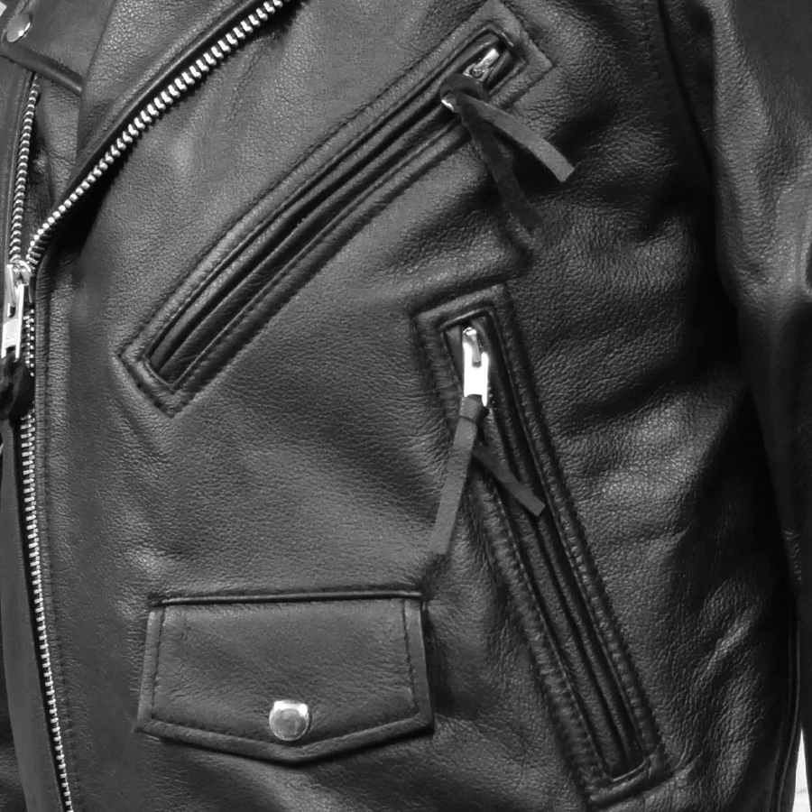 Elvis Men's Motorcycle Leather Jacket