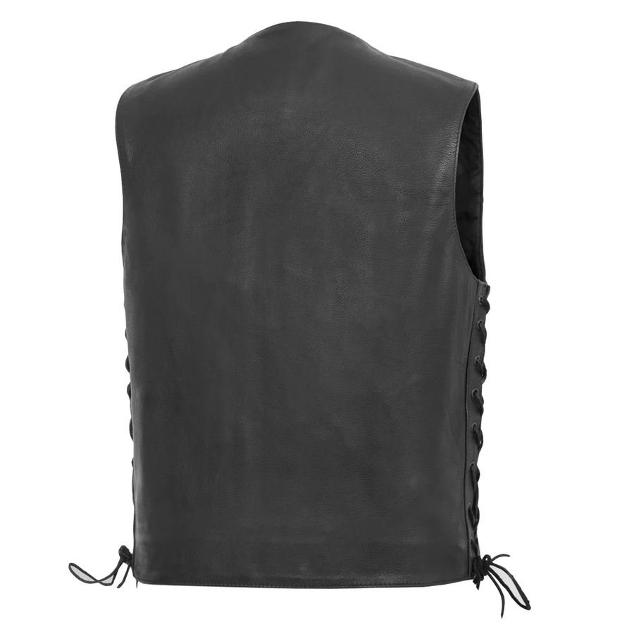 The Hatfield - Men's Motorcycle Western Style Leather Vest