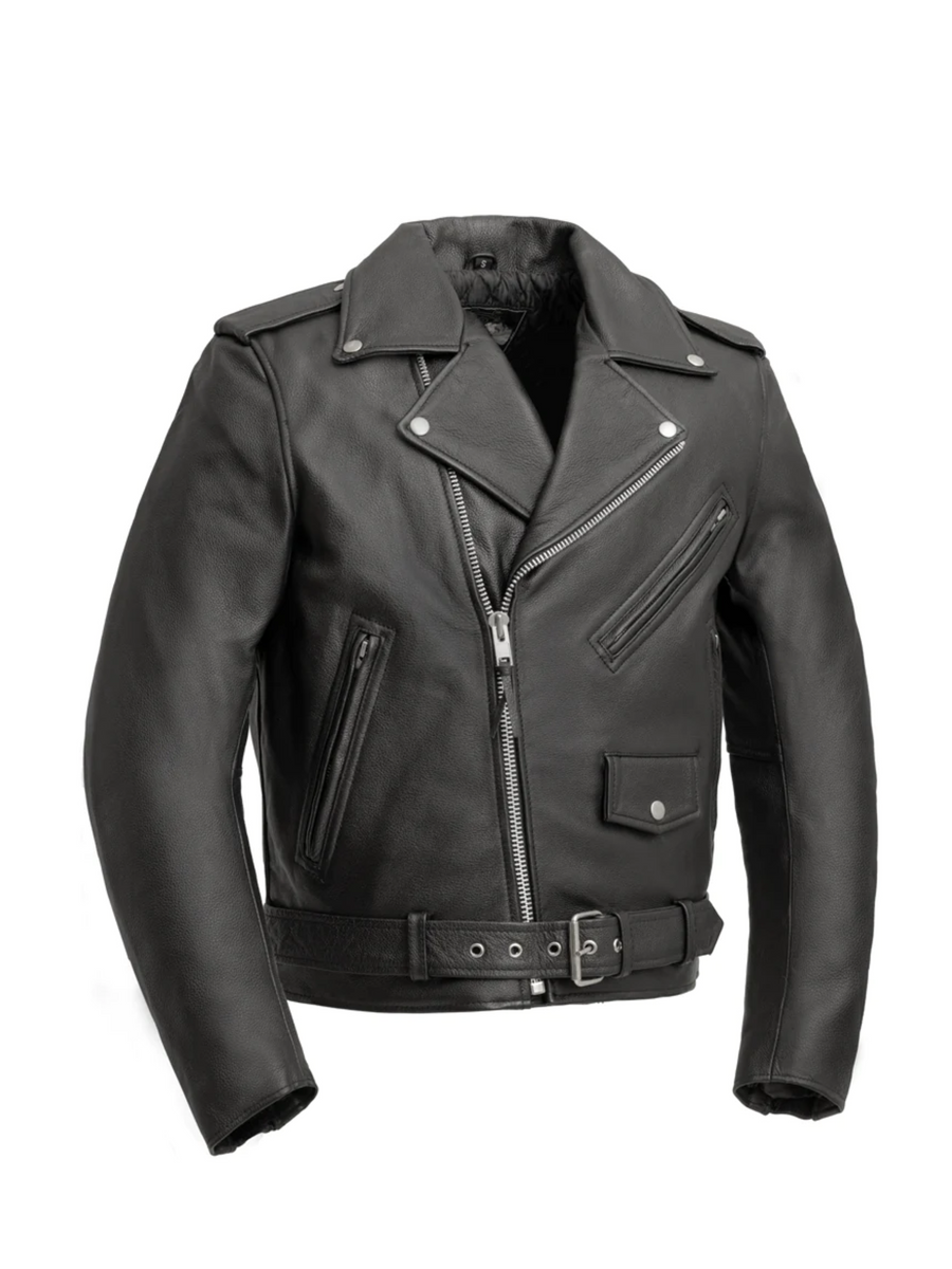 Elvis Men's Motorcycle Leather Jacket