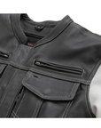 Griffin Men's Cafe Style Leather Jacket