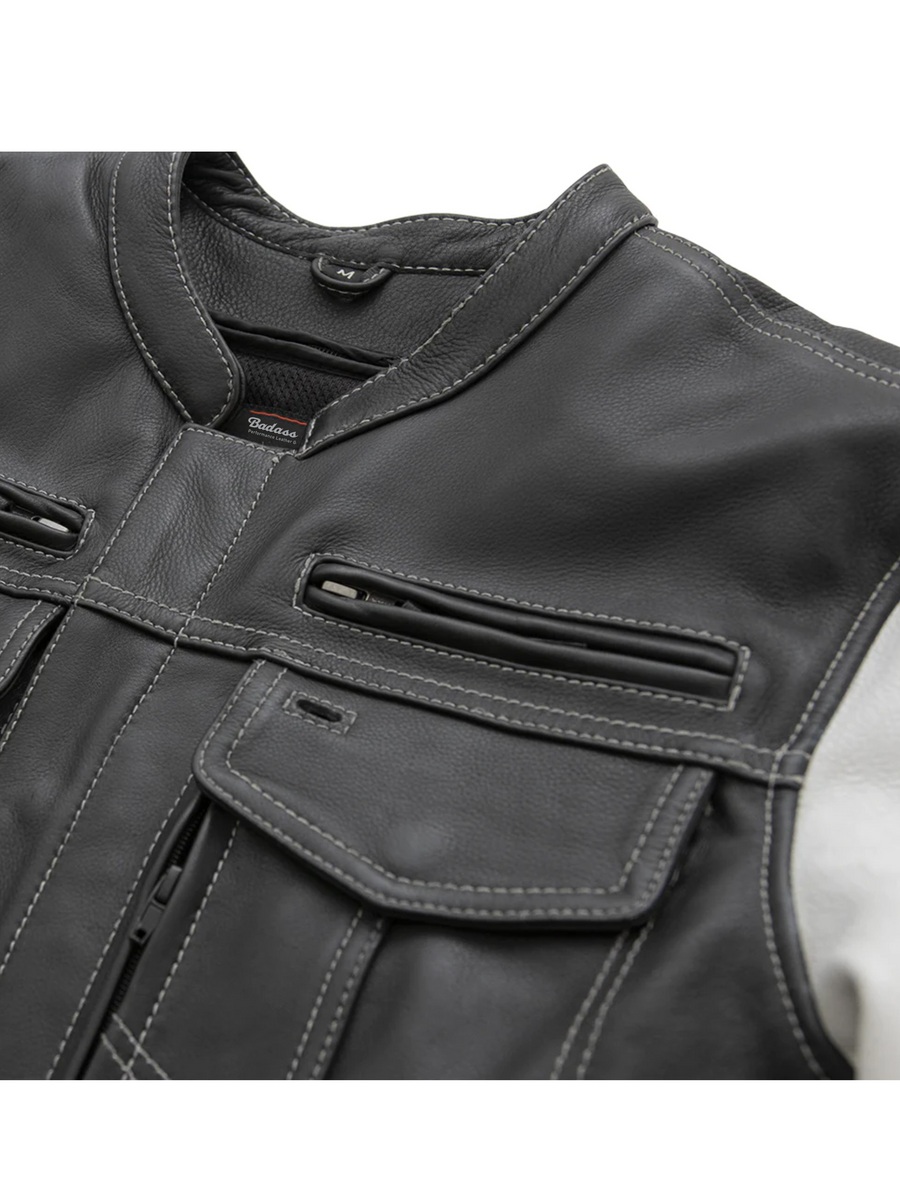 Griffin Men's Cafe Style Leather Jacket