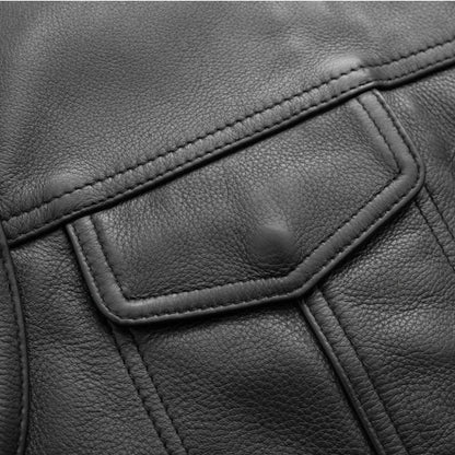 Sergeant Men's Motorcycle Leather Vest
